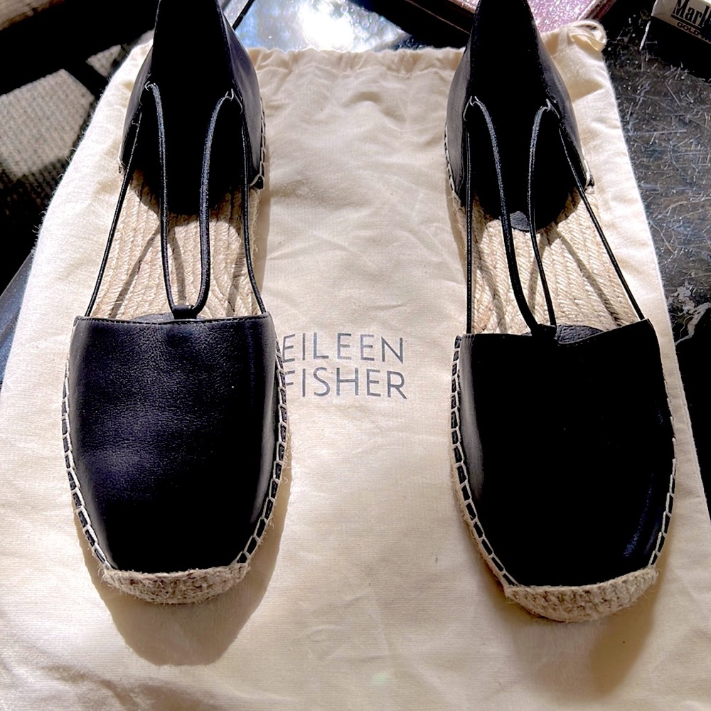 Eileen Fisher Espadrille Leather Flats Lee